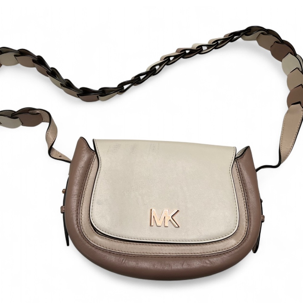 Michael Kors Tan and Cream Crossbody Bag
